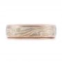 18k Rose Gold And 14K Gold 18k Rose Gold And 14K Gold Custom Men's Mokume Wedding Band - Top View -  101261 - Thumbnail