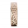 Custom Men's Sandblasted Mokume Wedding Band - Side View -  101165 - Thumbnail