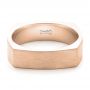 18k Rose Gold 18k Rose Gold Custom Men's Squared Wedding Band - Flat View -  102398 - Thumbnail