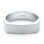 14k White Gold 14k White Gold Custom Men's Squared Wedding Band - Flat View -  102398 - Thumbnail