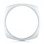 18k White Gold 18k White Gold Custom Men's Squared Wedding Band - Front View -  102398 - Thumbnail