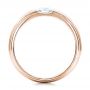 14k Rose Gold 14k Rose Gold Custom Men's Tension Set Diamond Wedding Band - Front View -  101220 - Thumbnail