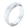  Platinum Platinum Custom Men's Tension Set Diamond Wedding Band - Three-Quarter View -  101220 - Thumbnail