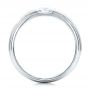 18k White Gold Custom Men's Tension Set Diamond Wedding Band - Front View -  101220 - Thumbnail