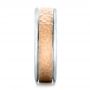  Platinum And 18k Rose Gold Platinum And 18k Rose Gold Custom Men's Two-tone Hammered Finish Wedding Band - Side View -  100641 - Thumbnail