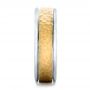  18K Gold And 14k Yellow Gold 18K Gold And 14k Yellow Gold Custom Men's Two-tone Hammered Finish Wedding Band - Side View -  100641 - Thumbnail