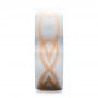  Platinum And 14k Rose Gold Custom Men's Two-tone Inlayed Band - Side View -  101474 - Thumbnail