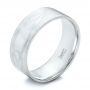  Platinum And Platinum Platinum And Platinum Custom Men's Two-tone Inlayed Band - Three-Quarter View -  101474 - Thumbnail