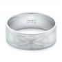  18K Gold And Platinum 18K Gold And Platinum Custom Men's Two-tone Inlayed Band - Flat View -  101474 - Thumbnail