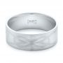  14K Gold And 14k White Gold 14K Gold And 14k White Gold Custom Men's Two-tone Inlayed Band - Flat View -  101474 - Thumbnail