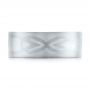  14K Gold And Platinum 14K Gold And Platinum Custom Men's Two-tone Inlayed Band - Top View -  101474 - Thumbnail