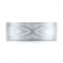  Platinum And 18k White Gold Platinum And 18k White Gold Custom Men's Two-tone Inlayed Band - Top View -  101474 - Thumbnail