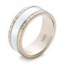  Platinum And 18k White Gold Custom Men's Two-tone Wedding Band - Three-Quarter View -  101664 - Thumbnail