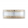 Platinum And 18k White Gold Custom Men's Two-tone Wedding Band - Top View -  101664 - Thumbnail