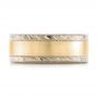  Platinum And 14k Yellow Gold Platinum And 14k Yellow Gold Custom Men's Two-tone Wedding Band - Top View -  101664 - Thumbnail