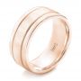 14k Rose Gold 14k Rose Gold Custom Men's Wedding Band - Three-Quarter View -  102538 - Thumbnail