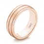 14k Rose Gold 14k Rose Gold Custom Men's Wedding Band - Three-Quarter View -  103547 - Thumbnail