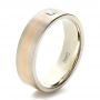  14K Gold And 14k Rose Gold 14K Gold And 14k Rose Gold Custom Men's Wedding Band - Three-Quarter View -  1417 - Thumbnail