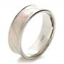  18K Gold And 18k Rose Gold Custom Men's Wedding Band - Three-Quarter View -  1423 - Thumbnail
