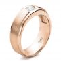 14k Rose Gold 14k Rose Gold Custom Men's Wedding Band - Three-Quarter View -  1439 - Thumbnail