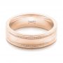 14k Rose Gold 14k Rose Gold Custom Men's Wedding Band - Flat View -  102423 - Thumbnail