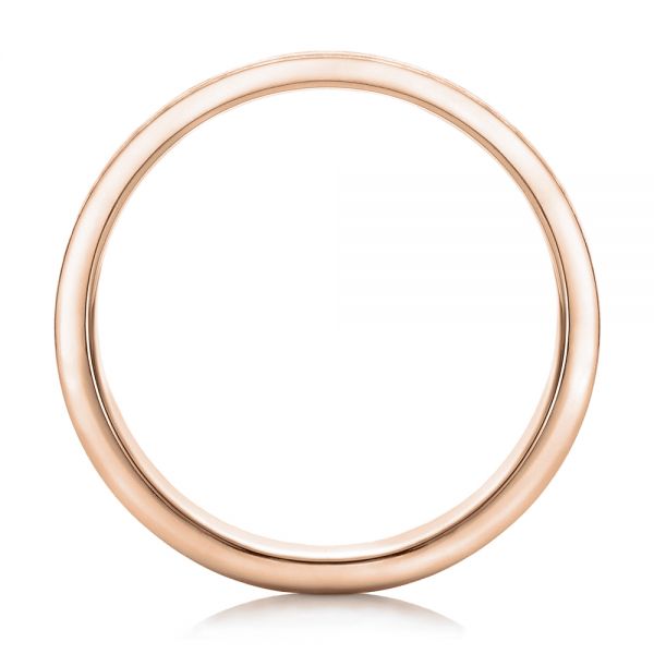 14k Rose Gold 14k Rose Gold Custom Men's Wedding Band - Front View -  102365