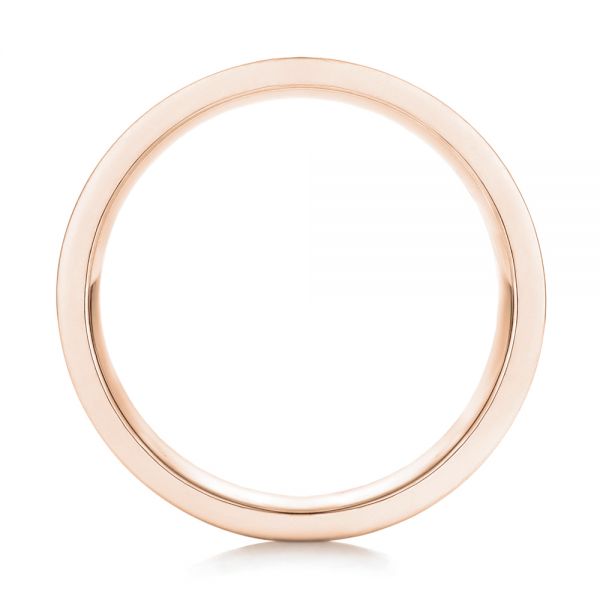 18k Rose Gold 18k Rose Gold Custom Men's Wedding Band - Front View - 102423