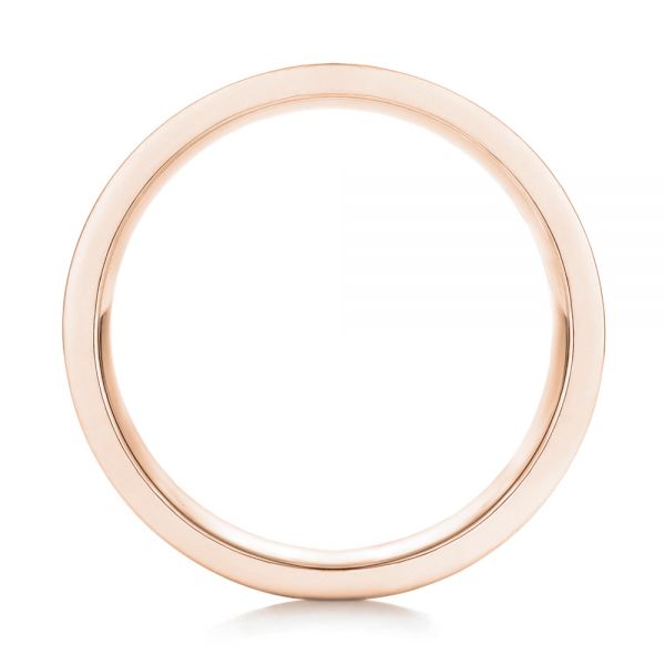 14k Rose Gold 14k Rose Gold Custom Men's Wedding Band - Front View -  102423