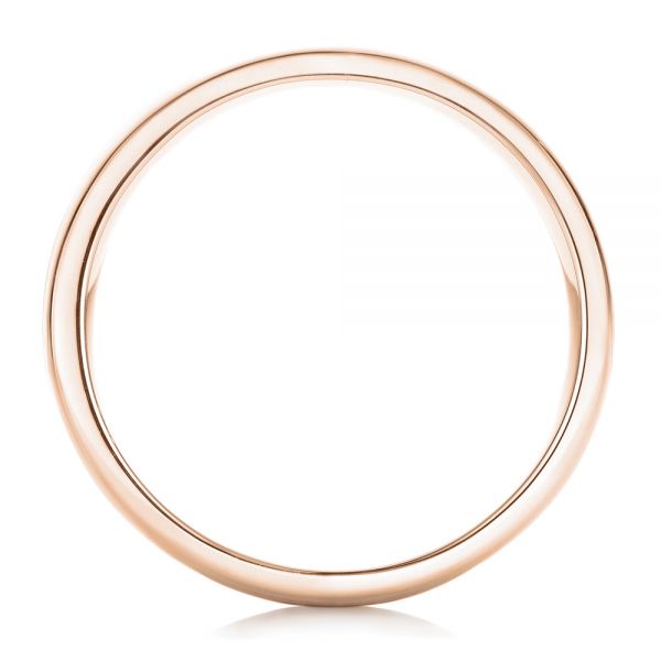 14k Rose Gold 14k Rose Gold Custom Men's Wedding Band - Front View - 102538
