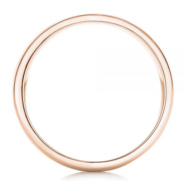 18k Rose Gold 18k Rose Gold Custom Men's Wedding Band - Front View -  102538