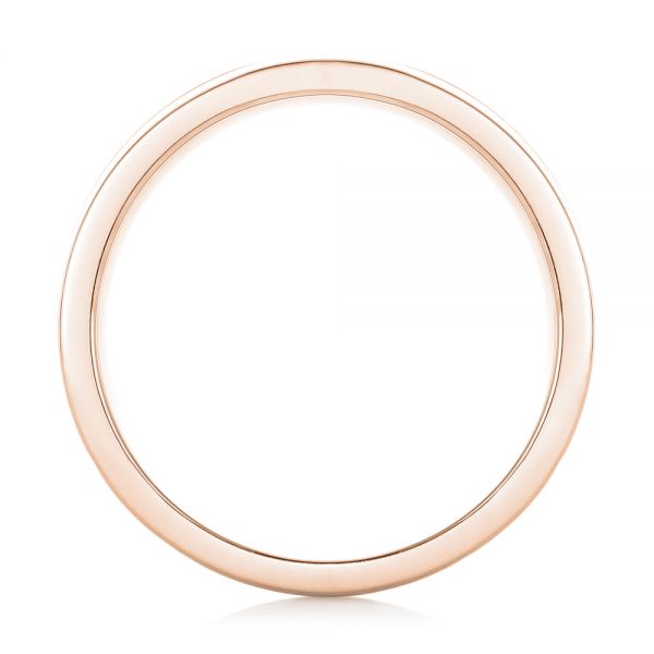 18k Rose Gold 18k Rose Gold Custom Men's Wedding Band - Front View -  102925