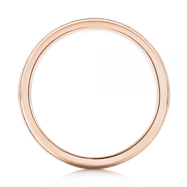 14k Rose Gold 14k Rose Gold Custom Men's Wedding Band - Front View - 103547