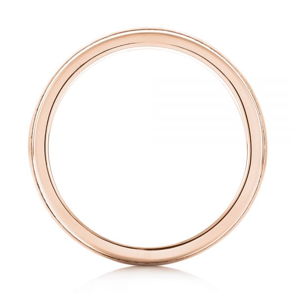 18k Rose Gold 18k Rose Gold Custom Men's Wedding Band - Front View -  103547