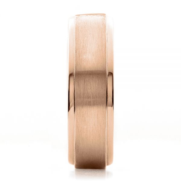 14k Rose Gold 14k Rose Gold Custom Men's Wedding Band - Side View - 1439