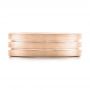 14k Rose Gold 14k Rose Gold Custom Men's Wedding Band - Top View -  102365 - Thumbnail