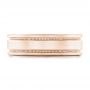 14k Rose Gold 14k Rose Gold Custom Men's Wedding Band - Top View -  102423 - Thumbnail