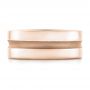 18k Rose Gold 18k Rose Gold Custom Men's Wedding Band - Top View -  102925 - Thumbnail