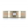  18K Gold And 14k Rose Gold 18K Gold And 14k Rose Gold Custom Men's Wedding Band - Top View -  1417 - Thumbnail