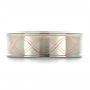  18K Gold And 18k Rose Gold Custom Men's Wedding Band - Top View -  1423 - Thumbnail