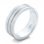  Platinum Platinum Custom Men's Wedding Band - Three-Quarter View -  102365 - Thumbnail