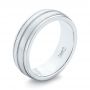 18k White Gold 18k White Gold Custom Men's Wedding Band - Three-Quarter View -  103547 - Thumbnail