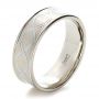  Platinum And 14k White Gold Platinum And 14k White Gold Custom Men's Wedding Band - Three-Quarter View -  1423 - Thumbnail