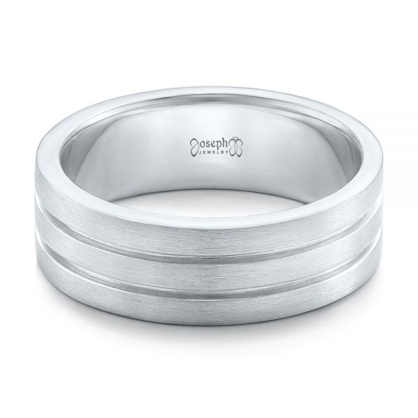  Platinum Platinum Custom Men's Wedding Band - Flat View -  102365