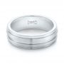 18k White Gold 18k White Gold Custom Men's Wedding Band - Flat View -  103547 - Thumbnail