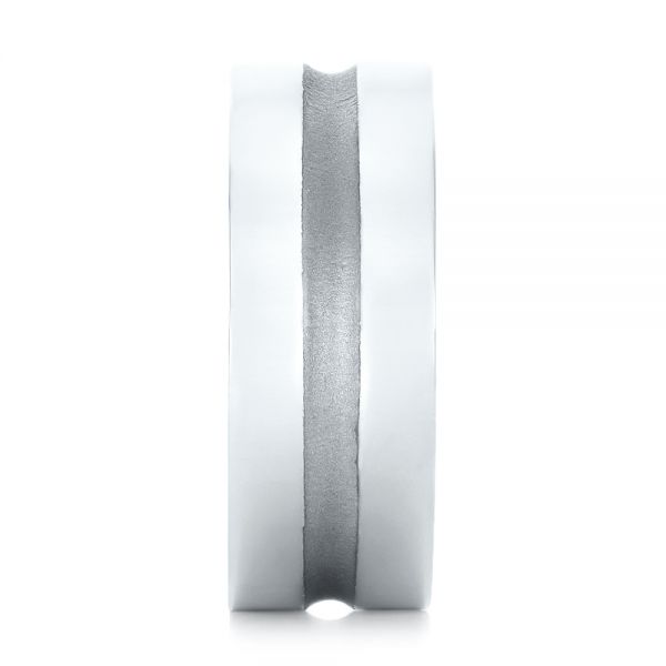Platinum Custom Men's Wedding Band - Side View - 102925