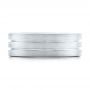 18k White Gold 18k White Gold Custom Men's Wedding Band - Top View -  102365 - Thumbnail