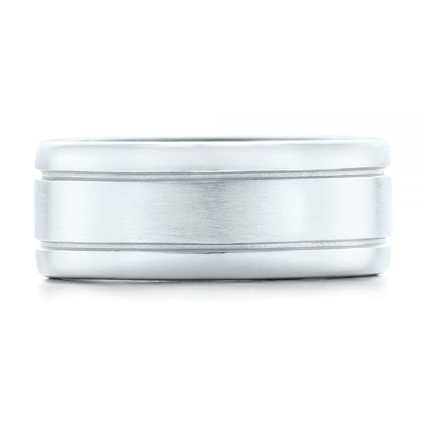  Platinum Custom Men's Wedding Band - Top View -  102538