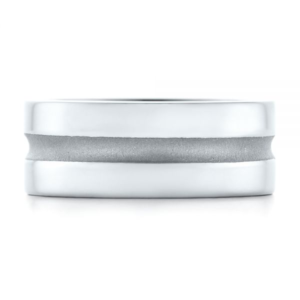  Platinum Custom Men's Wedding Band - Top View -  102925