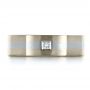  18K Gold And 18k White Gold 18K Gold And 18k White Gold Custom Men's Wedding Band - Top View -  1417 - Thumbnail