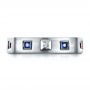 18k White Gold 18k White Gold Custom Men's Wedding Band - Top View -  1418 - Thumbnail